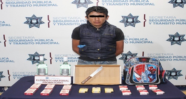 Ssptm detiene en la colonia SNTE a presunto asaltante de tienda Oxxo