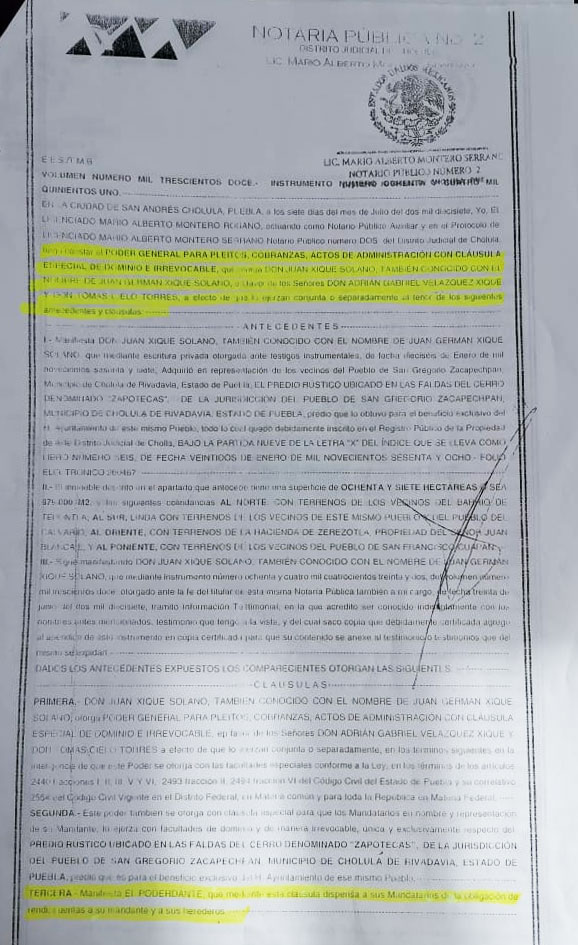 Con poder, buscan lucrar con 78 ha de cerro Zapotecas, acusan en Zacapechpan