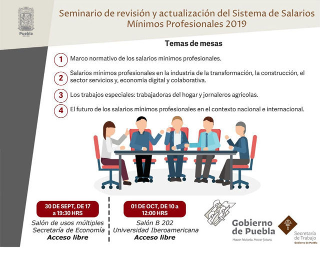Realizará Conasami foro de revisión de salarios mínimos en Puebla