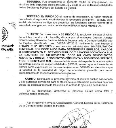 Contraloría revocó multa de 12 mdp a Efraín Ruiz, exfuncionario marinista