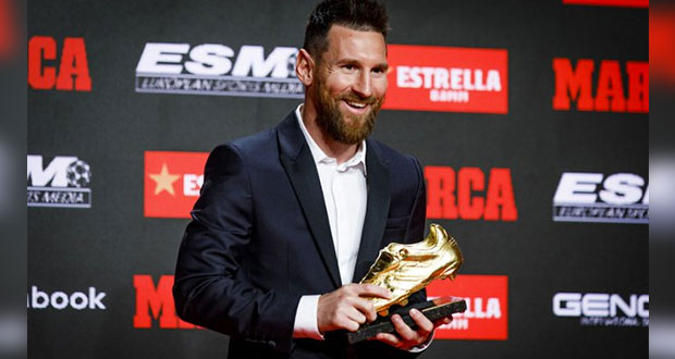 Lionel Messi recibe su sexta bota de oro por sus 36 goles