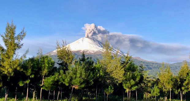 Popo, con 211 exhalaciones y 4 explosiones, sigue en Amarillo Fase 2
