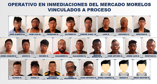 Procesan por secuestro a 25 de banda desarticulada en mercado Morelos