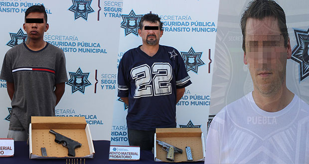 Ssptm detiene a francés por fraude y a 2 por portar arma ilegalmente