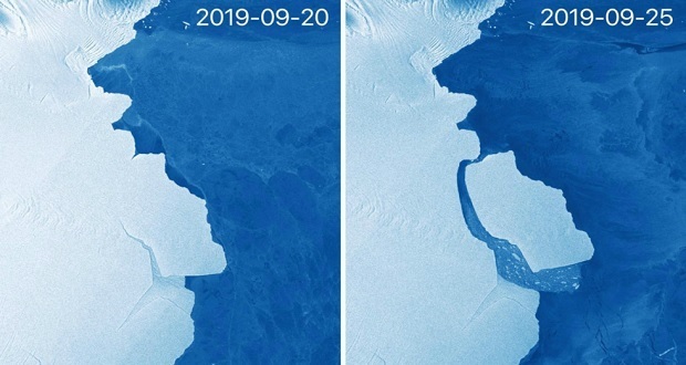 Iceberg más grande que la CDMX se desprende de la Antártida