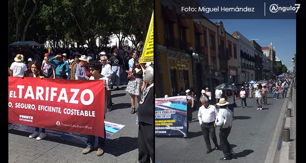 Alza en pasaje afecta a pobres y beneficia a concesionarios, acusan en marcha