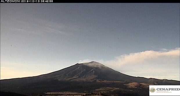 Popocatépetl disminuye actividad en las últimas horas: PC estatal