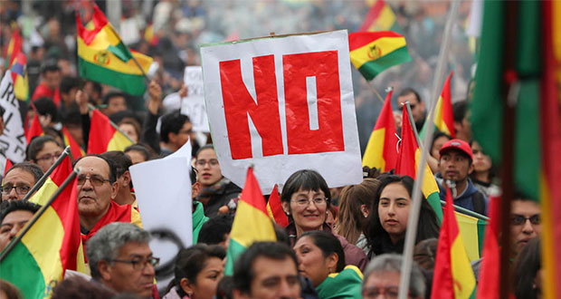 Tensión en Bolivia por protestas tras reelección de Evo Morales