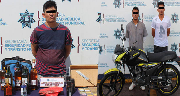 Ssptm detiene a tres probablebles ladrones