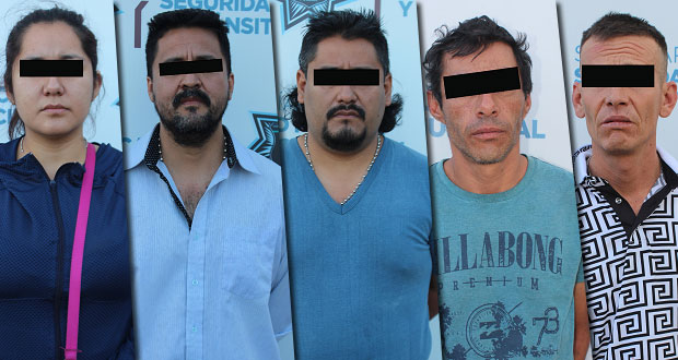 Detienen a 3 por intento de homicidio y a 2 por robo en Puebla