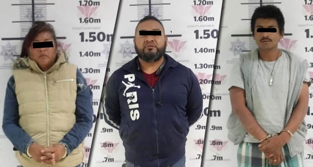 SSP de Cuautlancingo detiene a tres con armas sin permisos