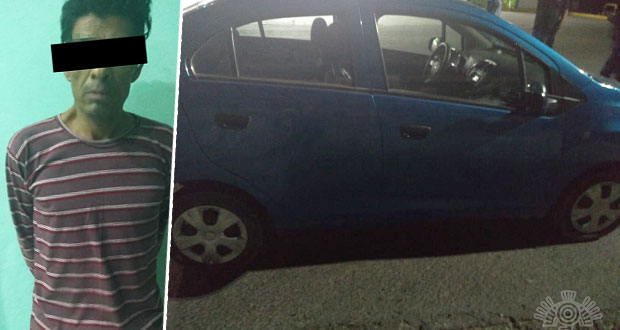 Detienen a sujeto por robo a casa y con coche hurtado en Zinacatepec