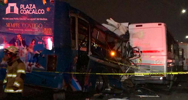 Van 13 muertos y detenido por choque de camiones en la México-Pachuca
