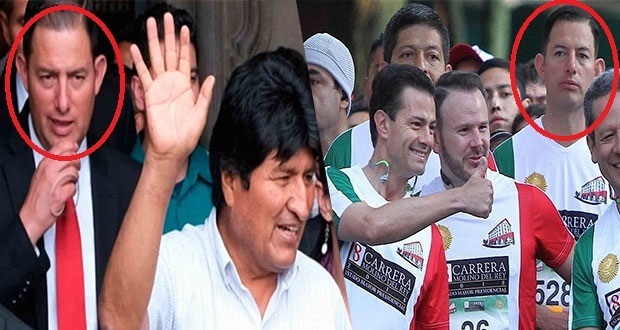 Escolta de EPN y otros de Sedena custodian a Evo Morales