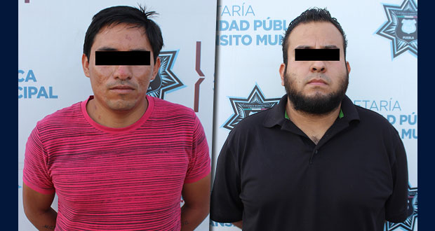 SSC detiene a 2 por probable robo de auto en Puebla capital