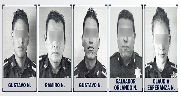 Vinculan a proceso a 5 policías municipales de Puebla por robo