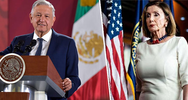 AMLO urge a Pelosi apoyar ratificación del T-MEC ante elección en EU