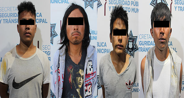 Detienen a probable homicida y a tres asaltantes de Oxxo en Puebla