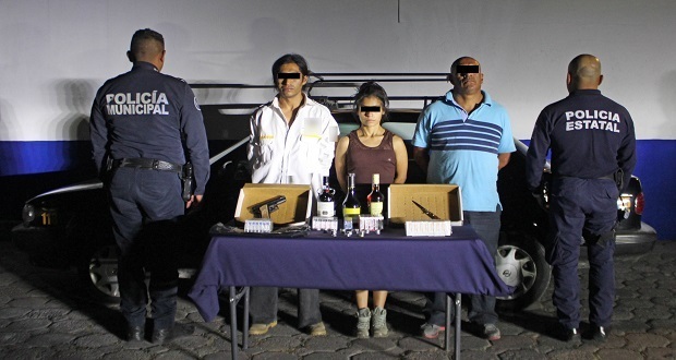 SSP y SSC detiene a 3 por robo a Oxxo en Los Ángeles Mayorazgo