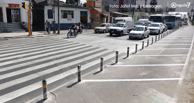 Bolardos evitan 67% de accidentes fatales en Puebla: Claudia Rivera