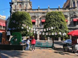 Colocan el “árbol de la esperanza” con 58 fotografías de desaparecidos