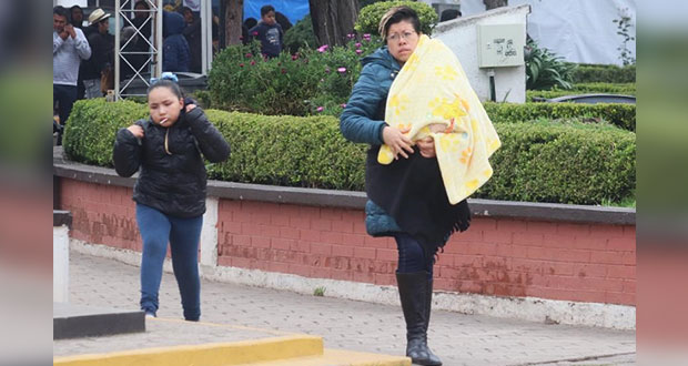 En Puebla habrá temperaturas de 5 a 0 °C en las próximas 48 horas