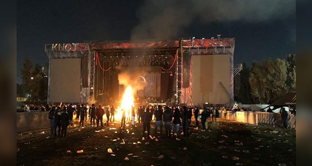 Destrozos y caos deja el Knotfest en la Ciudad de México