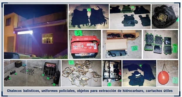 FGE asegura durante cateos en Texmelucan equipo de huachicoleros