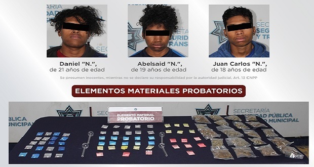 Detienen a 3 con 80 dosis de drogas en Ampliación Historiadores