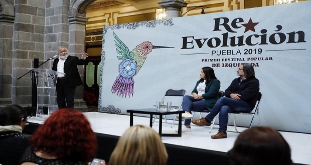 En Puebla capital, Encinas habla de Derechos Humanos y la izquierda