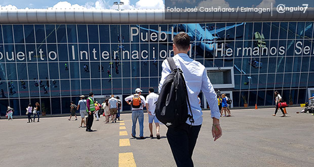 De enero a octubre, flujo de extranjeros en aeropuerto de Puebla baja 40%