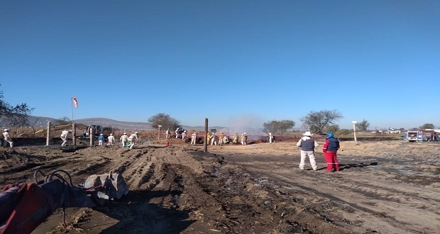 Pemex extingue fuego controlado en fuga de gas LP en Tepeaca