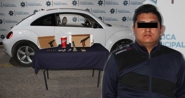 Detienen a joven por posesión ilegal de dos armas de fuego