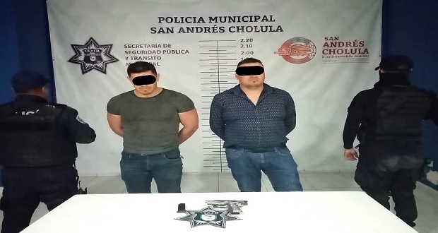 Policía de San Andrés Cholula frustra robo sobre Vía Atlixcáyotl