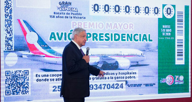 AMLO propone rifa de avión presidencial el 5 de mayo y “cachito”