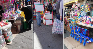 Comercios y ambulantes abarrotan zona de juguetes de CH previo a Día de Reyes