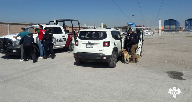 Decomisan vehículos con reporte de robo en tianguis de Huixcolotla