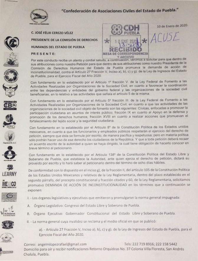 Exigen a CDH impugnar cobro “inconstitucional” por corregir acta de nacimiento