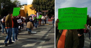 Extrabajadores de Seguro Popular cierran bulevar y exigen reinstalación
