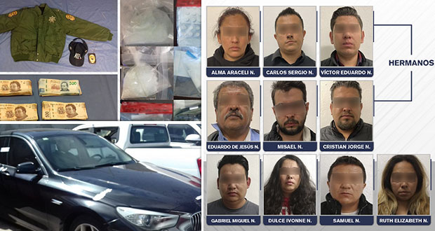 FGE de Puebla catea cuatro inmuebles y detiene a 10 personas