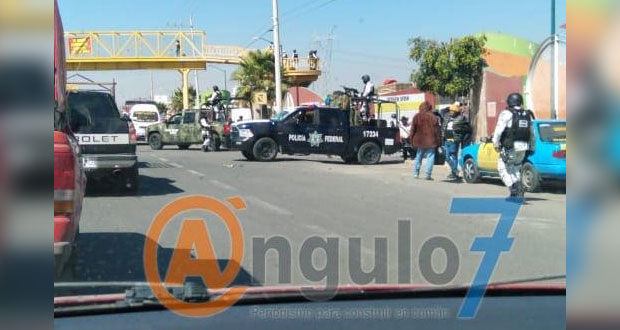 Operativo en central de abasto de Huixcolotla, por reportes de robos