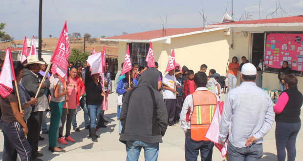 Tepexi va por remodelación de aulas en telesecundaria Colosio