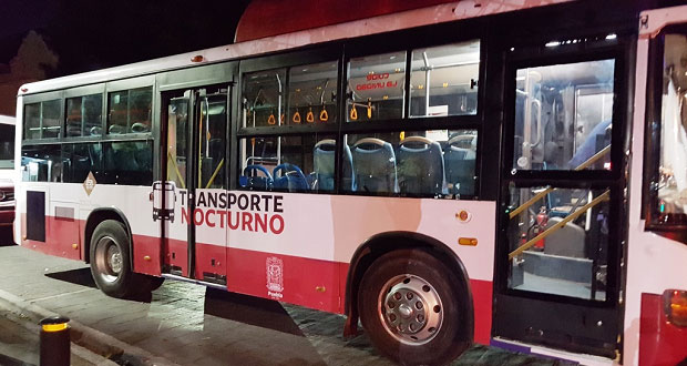 SMT continúa con el programa de transporte público nocturno en Puebla