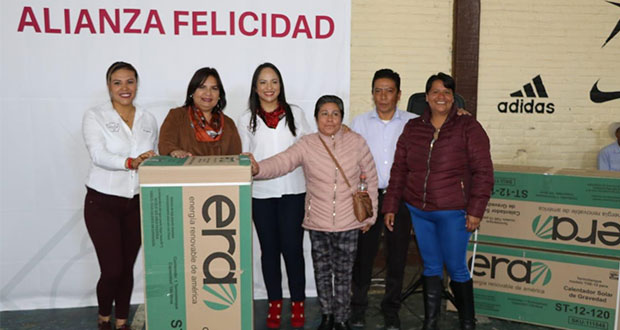 En Texmelucan han entregado 1,285 calentadores solares