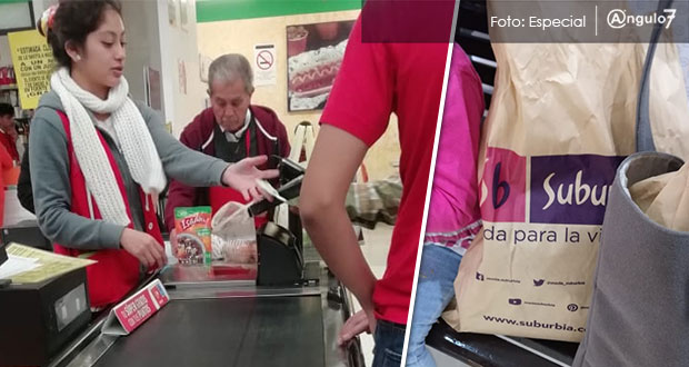 Tiendas poblanas empiezan a suplir bolsas plásticas por biodegradables y cajas
