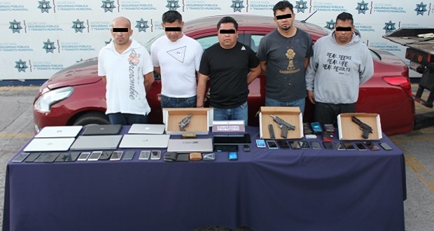 SSC detiene a 5 hombres por robo a institución de educación superior