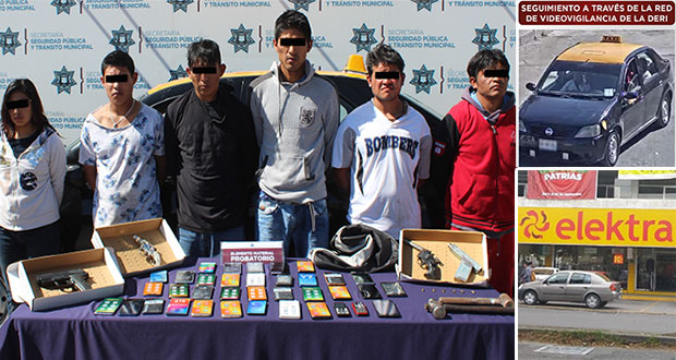 Policías municipales detienen a seis por robo a Elektra de Vista Alegre