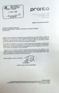 Pronto, app de taxi, acusa hostigamiento de SMT en Teziutlán