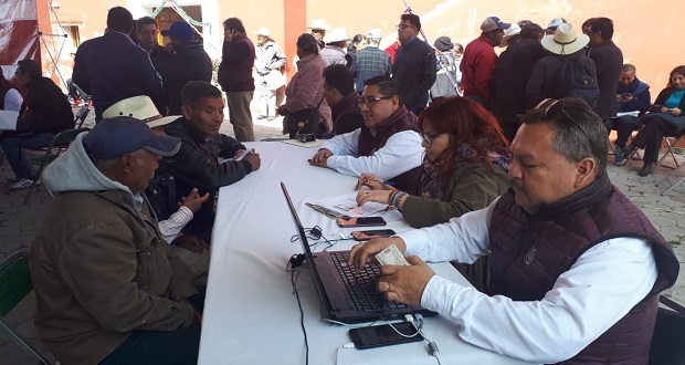 SDR atiende peticiones de productores del campo en Tepeaca
