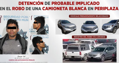 Detuvo SSC de Puebla a hombre por robo de camioneta en Periplaza